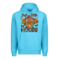 Ocean Blue Just a Little Moody Premium Hoodie - CowhideDigitalArt