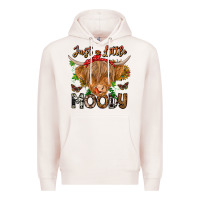 Pale Pink Just a Little Moody Premium Hoodie - CowhideDigitalArt