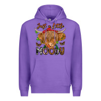Purple Just a Little Moody Premium Hoodie - CowhideDigitalArt