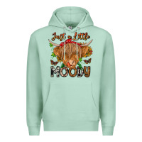 Seafoam Just a Little Moody Premium Hoodie - CowhideDigitalArt
