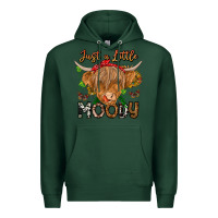 Sports Green Just a Little Moody Premium Hoodie - CowhideDigitalArt
