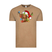 Vintage Coffee christmas heifer cow Vintage Tee - CowGirlArtShop