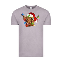 Vintage Zinc christmas heifer cow Vintage Tee - CowGirlArtShop
