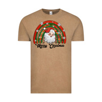 Vintage Coffee merry christmas santa rainbow Vintage Tee - Jasminsmagicworld