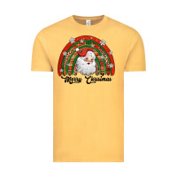 Vintage Mustard merry christmas santa rainbow Vintage Tee - Jasminsmagicworld