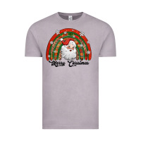 Vintage Zinc merry christmas santa rainbow Vintage Tee - Jasminsmagicworld