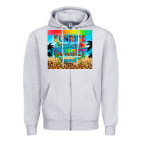 Heather Grey sunrise sunburn sunset repeat Zipper Hoodie - Artiststas