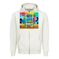 Oatmeal Heather sunrise sunburn sunset repeat Zipper Hoodie - Artiststas
