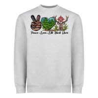 Peace Love Elk Buck Deer Heavyweight Sweatshirt | Teevron