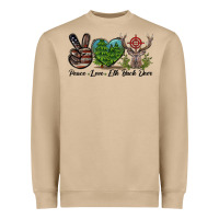 Mushroom Peace Love Elk Buck Deer Heavyweight Sweatshirt - LillyAllenDesigns