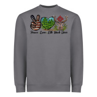 Storm Peace Love Elk Buck Deer Heavyweight Sweatshirt - LillyAllenDesigns