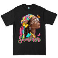 Black summer afro Premium Tee - NancyCooperArtShop