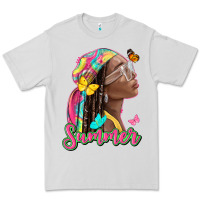 Dove Grey summer afro Premium Tee - NancyCooperArtShop
