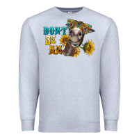 Heather Grey don't be an ass donkey Premium Sweatshirt - BarkalooDesign