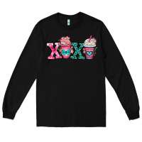 Black xoxo coffee cups Long Sleeve Tee - OliviaCreatesArt