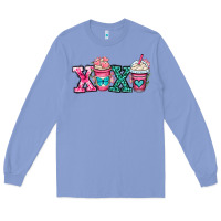Colony Blue xoxo coffee cups Long Sleeve Tee - OliviaCreatesArt