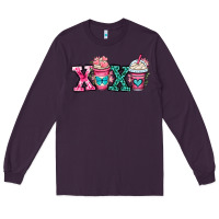 Plum xoxo coffee cups Long Sleeve Tee - OliviaCreatesArt