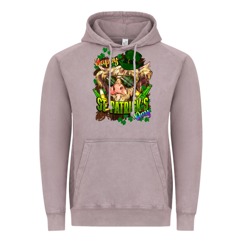 St. Patrick's Day Cow Vintage Hoodie by HowdyJamesFarm | Teevron