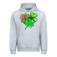 Heather Grey three clover Urban Hoodie - AdoDesignShop