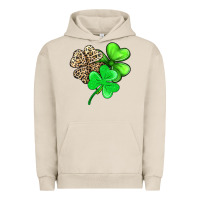 Pigment French Oak three clover Urban Hoodie - AdoDesignShop