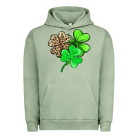 Pigment Oil Green three clover Urban Hoodie - AdoDesignShop