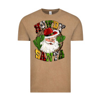 Vintage Coffee howdy santa western cactus christmas Vintage Tee - CowGirlArtShop