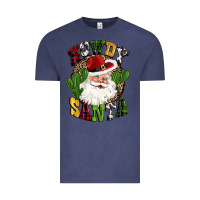 Vintage Denim howdy santa western cactus christmas Vintage Tee - CowGirlArtShop