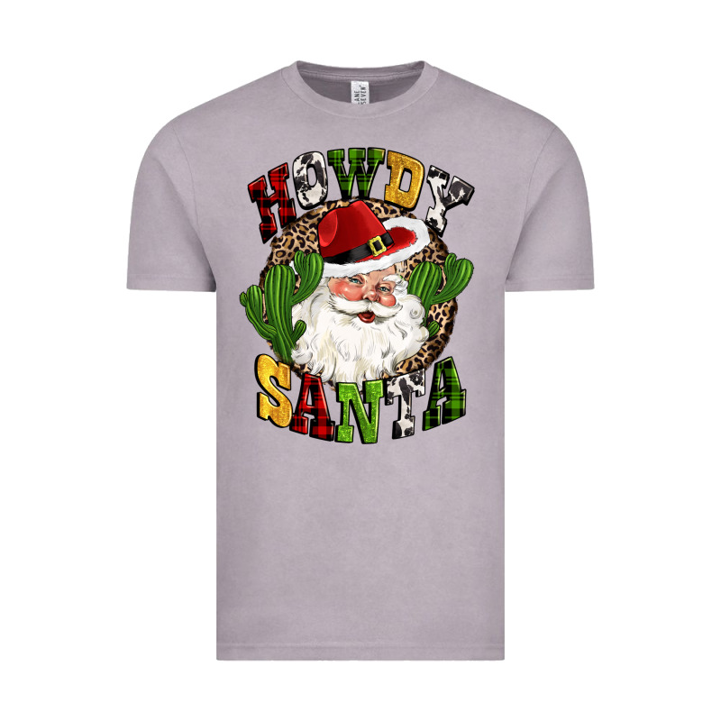 Howdy Santa Western Cactus Christmas Vintage Tee by CowGirlArtShop | Teevron