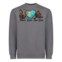 Storm Peace Love Sea Lion Heavyweight Sweatshirt - LillyAllenDesigns