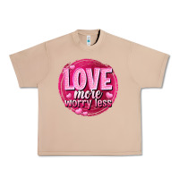 Burro Love more worry less Valentine's Day Urban Heavy Tee - HowdyJamesFarm