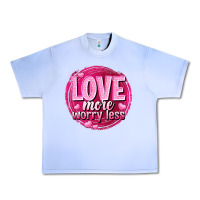 Grape Ice Love more worry less Valentine's Day Urban Heavy Tee - HowdyJamesFarm