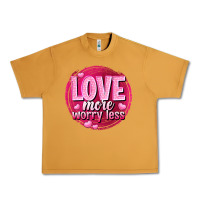 Peanut Butter Love more worry less Valentine's Day Urban Heavy Tee - HowdyJamesFarm