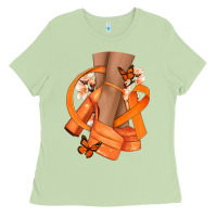 Matcha Kidney Cancer diva orange ribbon Ladies Tee - NancyCooperArtShop