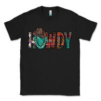 Black Western Howdy Gemstone Cowboy Hat Classic Tee - HowdyJamesFarm