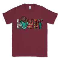 Burgundy Western Howdy Gemstone Cowboy Hat Classic Tee - HowdyJamesFarm