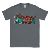 Charcoal Heather Western Howdy Gemstone Cowboy Hat Classic Tee - HowdyJamesFarm