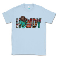 Dusty Blue Western Howdy Gemstone Cowboy Hat Classic Tee - HowdyJamesFarm