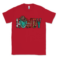 Red Western Howdy Gemstone Cowboy Hat Classic Tee - HowdyJamesFarm