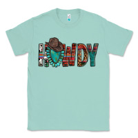 Seafoam Western Howdy Gemstone Cowboy Hat Classic Tee - HowdyJamesFarm