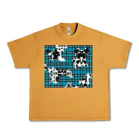 Peanut Butter winter plaid and cowhide pattern Urban Heavy Tee - RanaPortraitStore