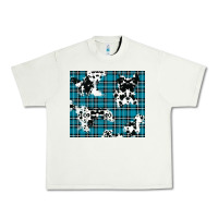 Pistachio winter plaid and cowhide pattern Urban Heavy Tee - RanaPortraitStore