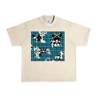 Sandshell winter plaid and cowhide pattern Urban Heavy Tee - RanaPortraitStore