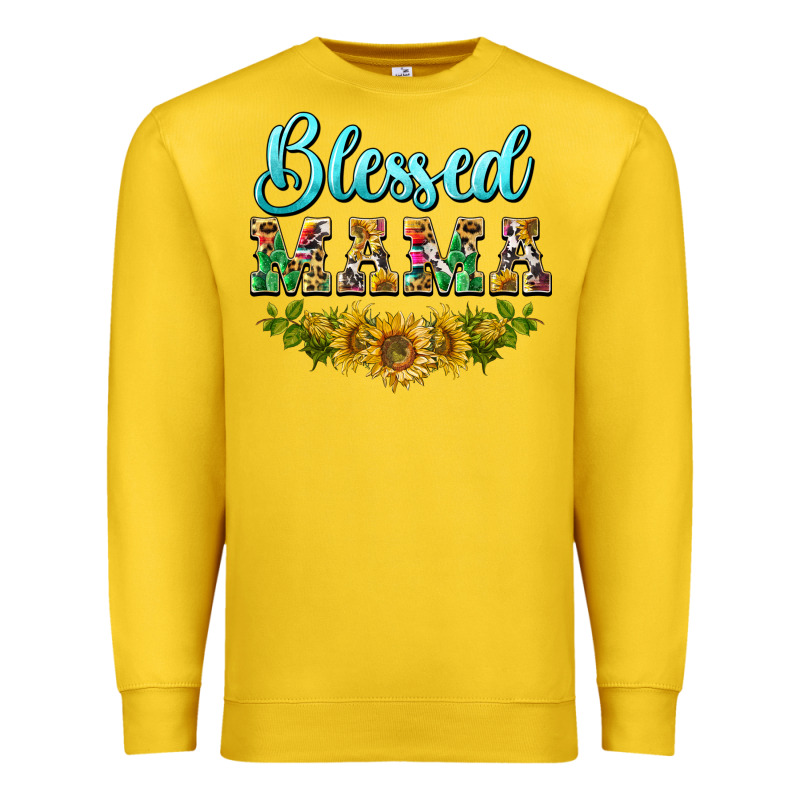 Blessed Mama Premium Sweatshirt by BarkalooDesign | Teevron