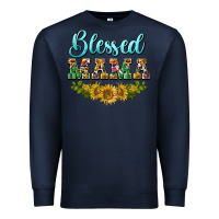 Navy blessed mama Premium Sweatshirt - BarkalooDesign