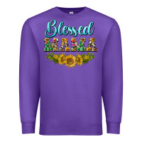Purple blessed mama Premium Sweatshirt - BarkalooDesign