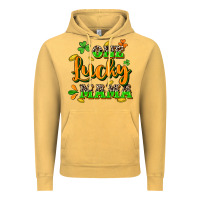 Vintage Mustard One lucky Mama St. Patrick's Day Vintage Hoodie - CowGirlArtShop