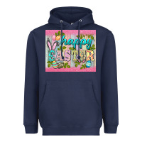 Navy happy easter mousepad Heavyweight Hoodie - BarkalooDesign