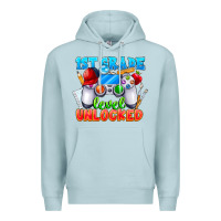 Blue Mist 1st Grade Level Unlocked Premium Hoodie - CowhideDigitalArt