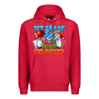 Cardinal 1st Grade Level Unlocked Premium Hoodie - CowhideDigitalArt