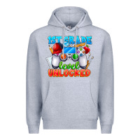Heather Grey 1st Grade Level Unlocked Premium Hoodie - CowhideDigitalArt